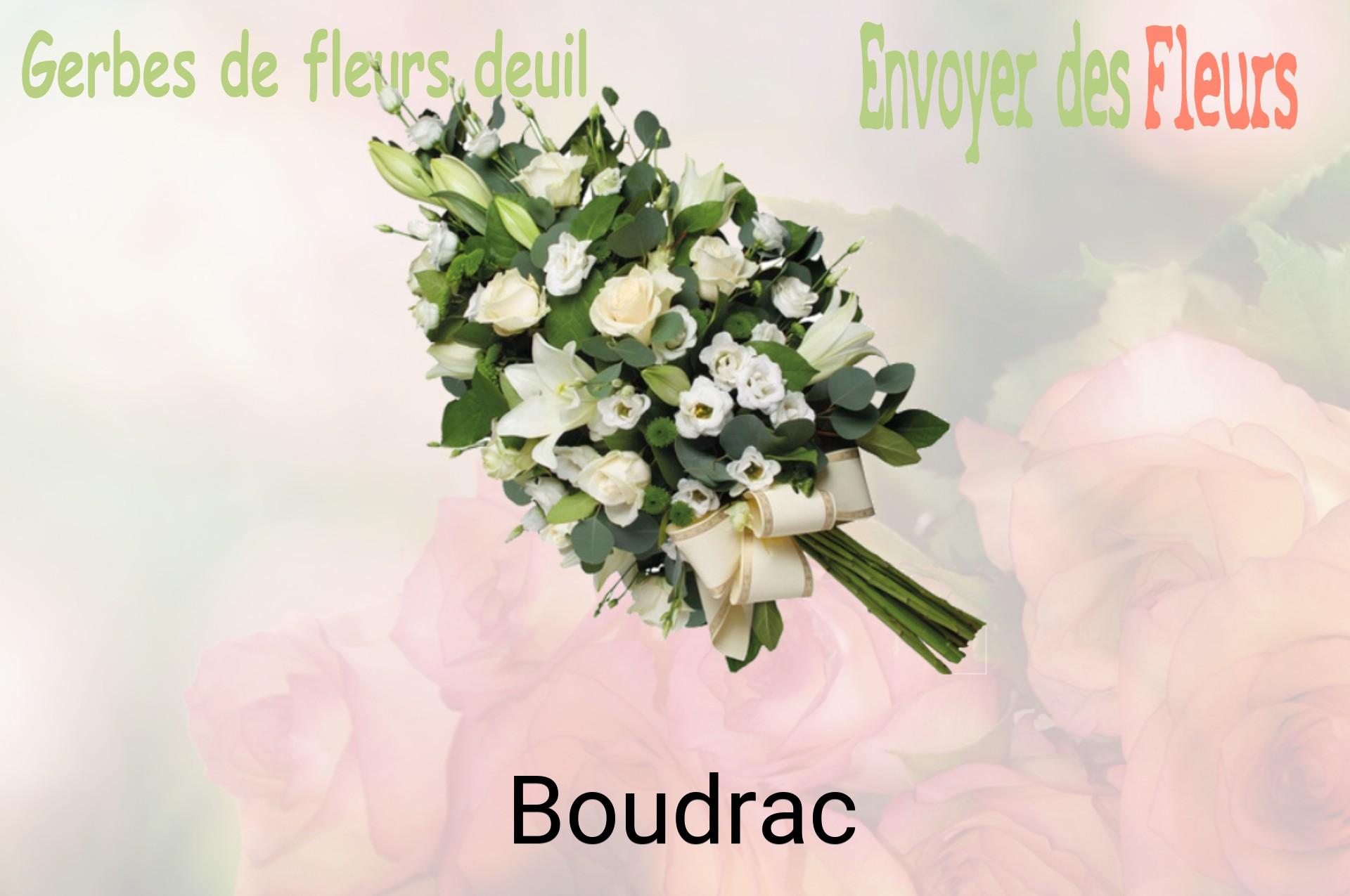 Gerbe de fleurs de deuil livrée à Boudrac